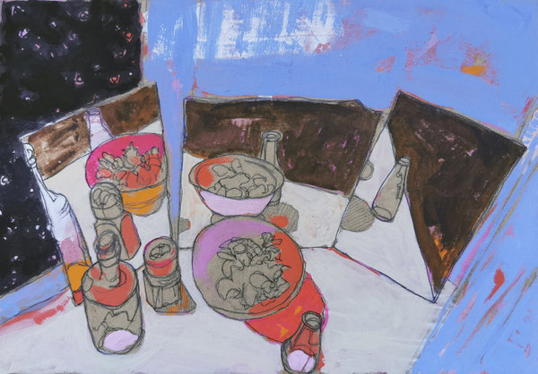 Invariant 3 - 21x30 - tempera